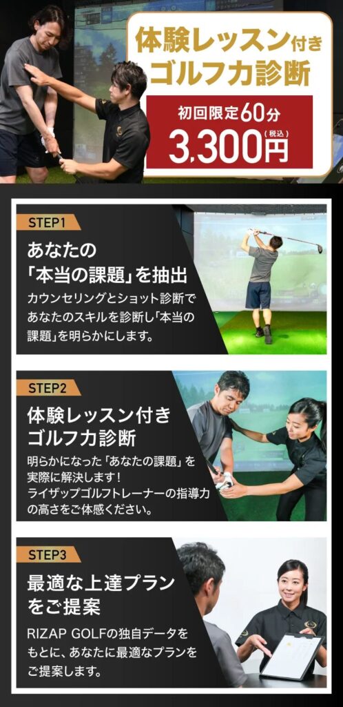 体験レッスン（ゴルフ力診断） 当日の流れは？｜ライザップゴルフ