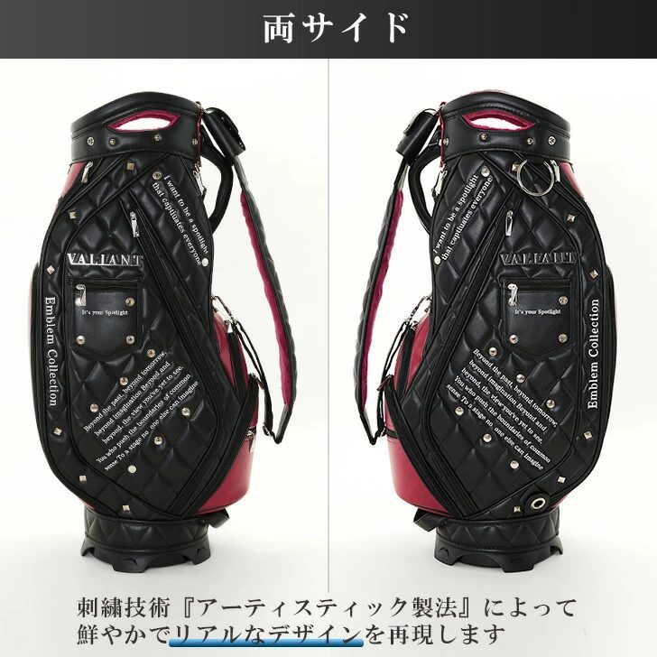 ➁ エンブレムコレクション
【ヴァリアント(VALIANT)ゴルフキャディバック】,両サイド