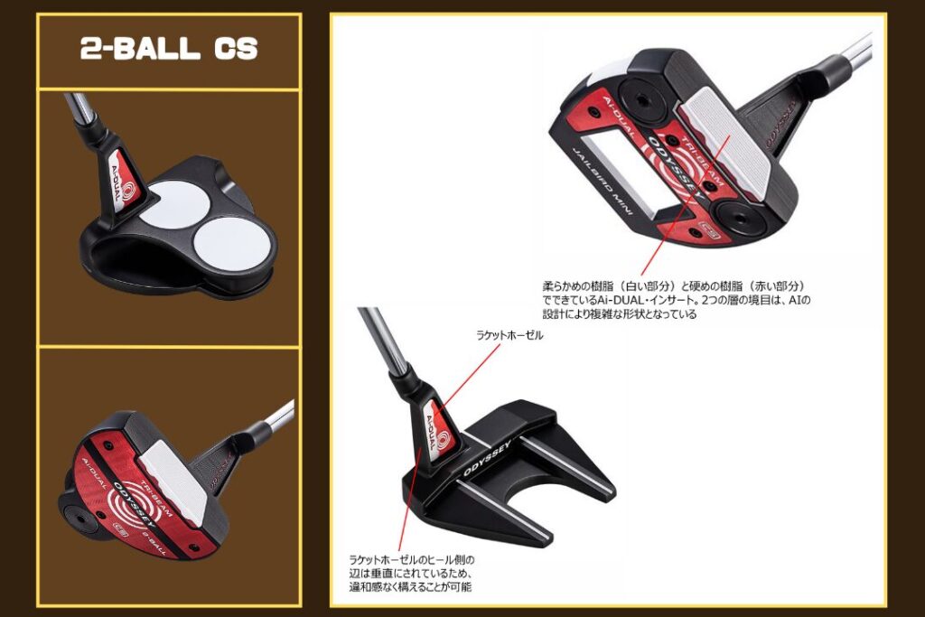 Ai-DUAL TRI-BEAMパター｜オデッセイ パター
（エーアイ デュアル トライ・ビーム）➃