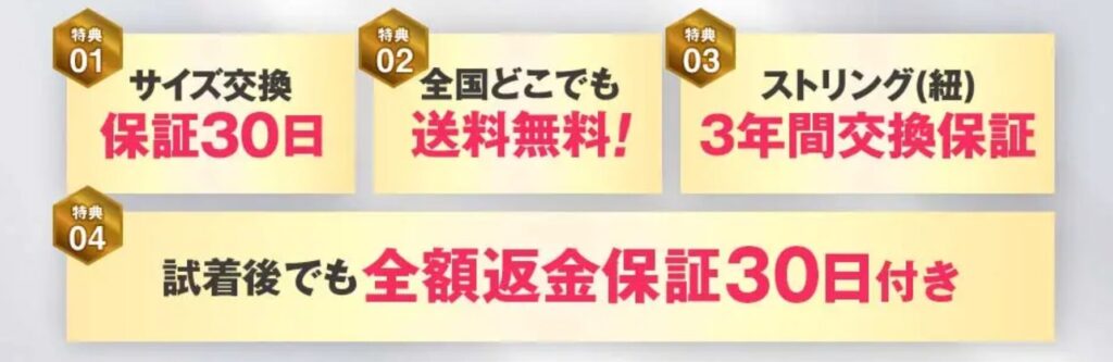 腰サポーター「メディテクト」の4つの特典(保証)