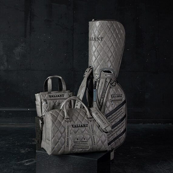 エンブレム コレクション
【ヴァリアント（VALIANT）ゴルフキャディバック】,グレー×ブラック,トートバックセット